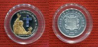 Andorra 10 Dinars Andorra 10 Dinars 2005 Papst Benedikt XVI. Mit Goldapplikation und Swarovski