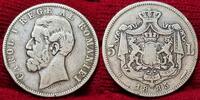 Rumänien Romania 5 Lei Silber Rumänien 5 Lei Silber 1885 Carol. I. CAROL I Rege Al ROMANIEI