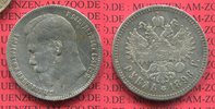 Russland Russia 1 Rubel Silber Russland Rubel 1898 Nikolaus II Silber