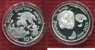 Finnland, Finland 10 Euro Silber-Gedenkmünze Finnland 10 Euro 2004 Silber-Gedenkmünze "Moomins" Tove Jansson