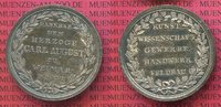Sachsen Weimar Eisenach Silbermedaille Verdienstmedaille Prämie für Kunst Wissenschaft Gewerbe Handwerk und Feldbau Prachtstück -