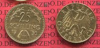 Österreich, Austria, 1. Republik 25 Schilling Gold Kursmünze Österreich 25 Schilling Goldmünze Kursmünze Adler Eagle Circulation Coin