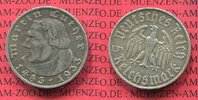 III. Reich Third Reich 5 Reichsmark Silbermünze 450. Geburtstag von Martin Luther