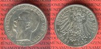 Baden 3 Mark Silber Friedrich II Großherzog von Baden