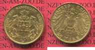 Hamburg, German Empire Free City of 20 Mark Goldmünze Stadtwappen Gold
