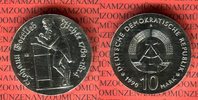 DDR 10 Mark Silbergedenkmünze Gedenkmünze 175. Todestag Johann Gottlieb Fichte