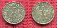 Weimarer Republik Deutsches Reich 3 Mark Kursmünze Silber Weimarer Republik 3 Mark Kursmünze 1931 E Silber sehr schön-vz