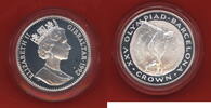 Gibraltar 1 Crown Silbermünze XXV Summer Olympics games, Barcelona 1992 - Discus Throw -