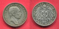 Sachsen Königreich Deutschland Kaiserreich 2 Mark König Friedrich August III. 1904 - 1918 -