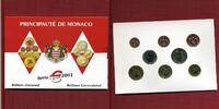 Monaco Kursmünzensatz 1 Cent bis 2 Euro Kursmünzensatz 8 Münzen Stgl. -