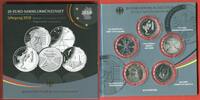 Bundesrepublik Deutschland 5 x 20 Euro Silbergedenkmünze Peter Behrens, Ernst Otto Fischer, Froschkönig, 275 J. Gewandhaus und Rostock -