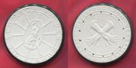 Deutschland Germany 1933 - 1945 Porzellan Medaille weiss Meissner Versailler Vertrag Schmach an der Ruhr Farbapplikation schwarz -