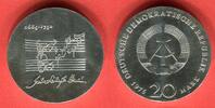 Deutsche Demokratische Republik DDR 20 Mark Silbergedenkmünze 225. Todestag von Johann Sebastian Bach -