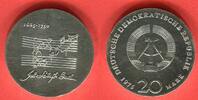 Deutsche Demokratische Republik DDR 20 Mark Silbergedenkmünze 225. Todestag von Johann Sebastian Bach -