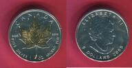 Kanada 5 Dollars Silbermünze Maple Leaf mit Goldapplikation 1 oz -