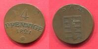 Sachsen Weimar Eisenach 4 Pfennig Pfennige 1821 Carl August 1775-1828 sehr schön
