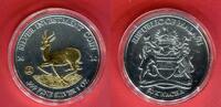 Malawi 50 Kwacha Silbermünze - 1 oz Silber Springbock mit 24 Karat Teilvergoldung -
