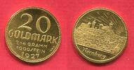 Nürnberg Stadt Weimarer Republik 20 Goldmark Gold - Mark Medaille 1927 Prägung des Nürnberger Goldsc