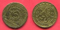 Gent Notgeld WWI 5 Frank Francs Ghent Deutsche Besetzung I. Weltkrieg Eisen Bronze Kupfer Galvanisiert -