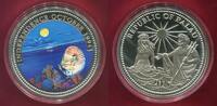 Palau 20 Dollar Silbermünze 5 Unzen Farbmünze 1994 Independence October Nautilus Marine Life Farbmün