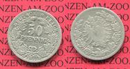 Kaiserreich 50 Pfennig 50 Pfennig Silber, 1877 G J. 8 schön bis sehr schön