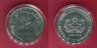 Singapur, Singapore 10 Dollar 10th Anniversary of Independence -