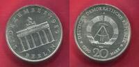 Deutsche Demokratische Republik DDR 20 Mark Silber 1990 Gedenkmünze zur Öffnung des Brandenburger To