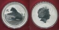 Australien Australia 10 Dollars 10 Unzen Ounces Silver Silber 2010 Lunar II. Year of the Tiger BU St