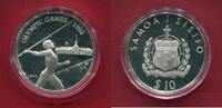 Samoa 10 Dollars Silber Olympische Spiele 1992 Barcelona - Speerwurf -