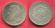 Germany Deutschland Baden Kaiserreich 5 Mark Silber 1901 Friedrich I. vz min gereinigt/ vz+