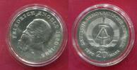 Eastern Germany DDR GDR 20 Mark Silber 1970 150. Geburtstag Friedrich Engels (1820-1895) prägefrisch