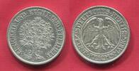 Weimarer Republik Deutsches Reich 5 Mark Reichsmark Silber 1931 J Eichbaum Kursmünze Oak Tree Standa