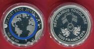Togo 1000 Francs CFA Silbermünze 1 Oz Blauer Planet Erde -
