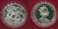 Falkland Inseln Islands 5 Pfund Pounds Silber 1992 400th Anniversary of the Discovery of the Falkland Islands Erste Sichtung PP in Kapsel