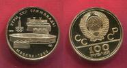 Russland, Russia, UDSSR, USSR 100 Rubel Gold 1/2 Unze 1978 ЛМД Moskau Olympiade 1980 Lenin Stadion P