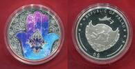Palau 5 Dollars Silber 1 Unze Ounce Hand of Hamsa Colorized Low Mintage 2500 -