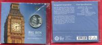 England Großbritannien United Kingdom 100 Pfund Pounds Silber 2 Unzen 2015 Big Ben 2 Ounces Silver B