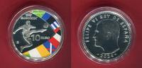 Spanien 10 Euro Silber mit Farbauflage Germany UEFA 2024 Polierte Platte in Kapsel