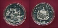 Samoa 10 Tala (Dollars) Silber Roggeveen's Fleet Schiffsmotiv -