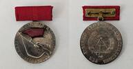 DDR Eastern Germany FRG Politische Medaille versilbert mit Emaille Kämpfer gegen die Reaktion - Fighters against the Reaction -