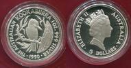 Australien Australia 5 Dollars Silber 1 Unze Ounce 1990 Kookaburra (1 oz) Polierte Platte in Kapsel 