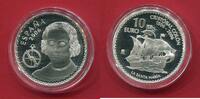 Spanien 10 Euro Silber 2006 500. Todestag von Christoph Kolumbus, Santa Maria Polierte Platte in Kapsel