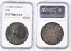 Russia Rußland Zarenreich Rouble Rubel Silber 1734 Anna Ivanovna 1730 - 1740 Großer Kopf Datum links