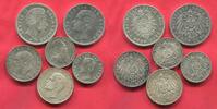 Kaiserreich Bayern Deutschland Germany 2 x 5, 2 x 3, 2 x 2 mark Silber 1874 - 1914 4 verschiedene He