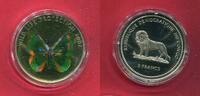 Kongo 5 Francs Cu-Ni Schmetterling - Wildlife Protection (m. Farbapplikation & Hologramm) -
