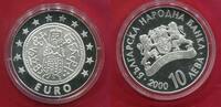 Bulgarien Bulgaria 10 Leva Silber 2000 Todor Svetoslav Terter Polierte Platte in Kapsel