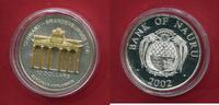 Nauru 10 Dollar Silber Brandenburger Tor - Skulpturmünze (1 oz, teilvergoldet) -