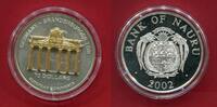 Nauru 10 Dollar Silber Brandenburger Tor - Skulpturmünze (1 oz, teilvergoldet) -