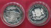 Somalia Somali Republic 100 Shillings Silber Unze Elefant - Elephant 1 oz, -