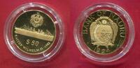 Nauru 50 Dollars Gold Kaiser Wilhelm Ship Dampfschiff -